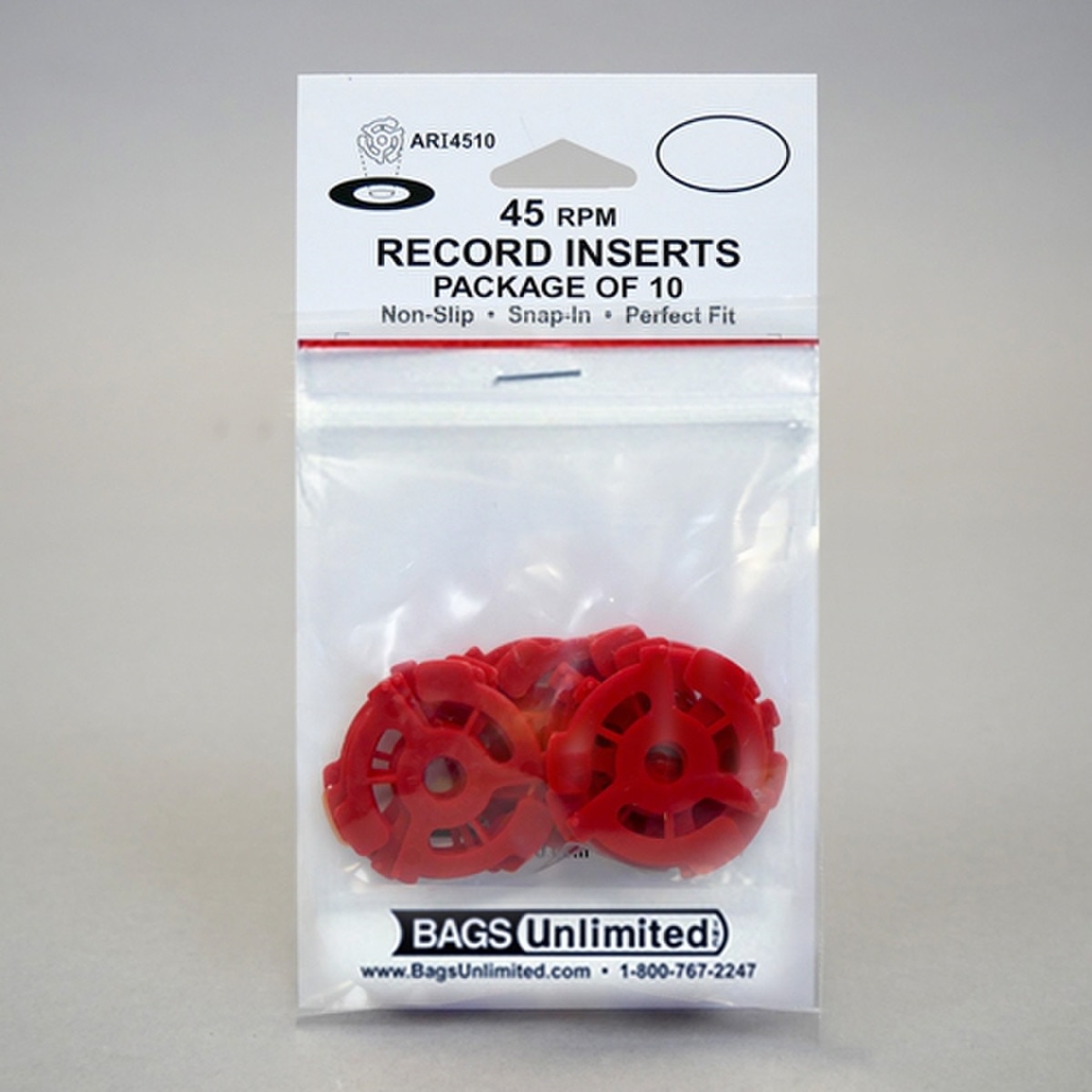 45rpm Record Red Plastic Inserts. T